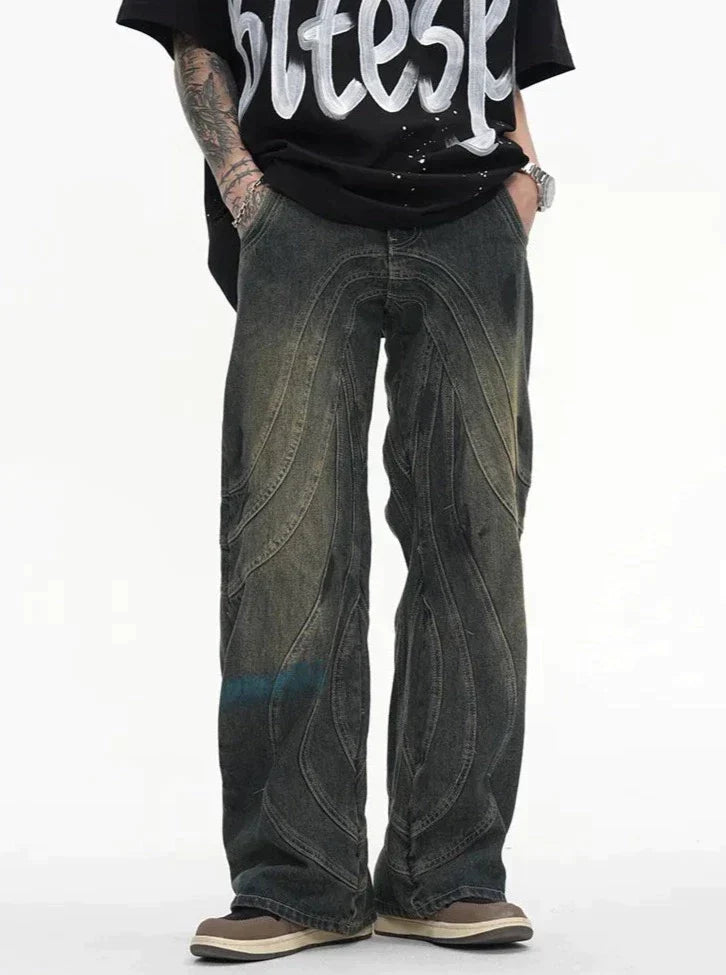 Colvran | Men's Baggy Jeans Vintage Wide Leg Denim
