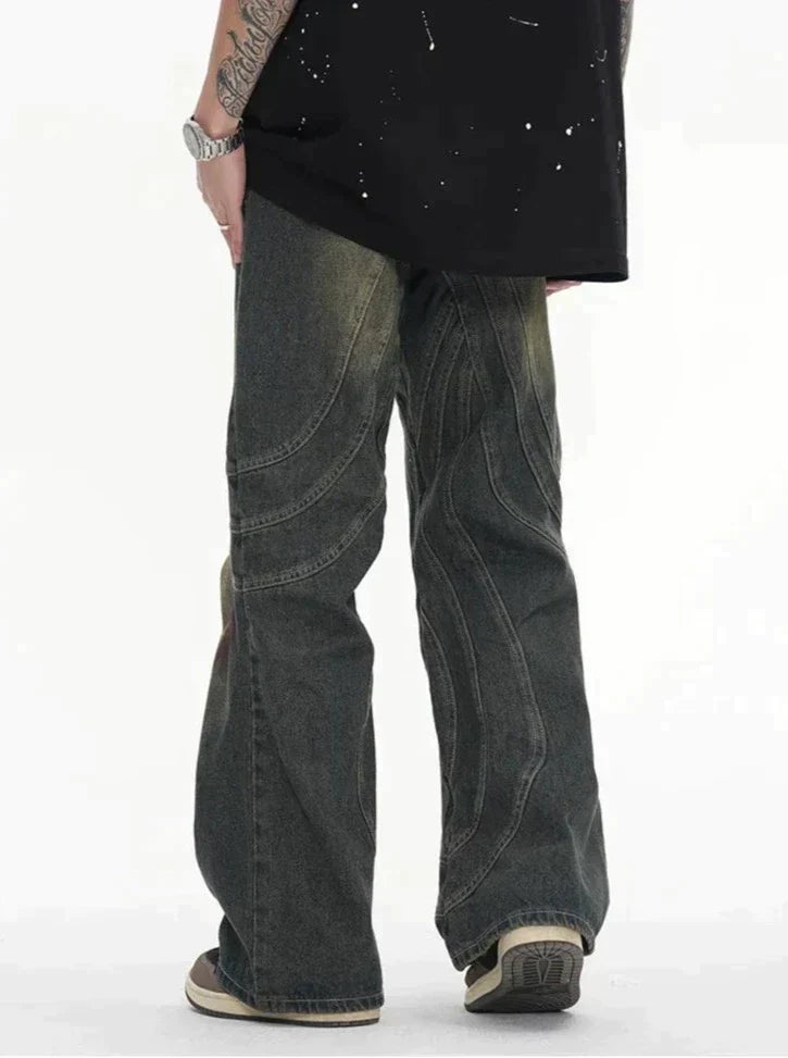 Colvran | Men's Baggy Jeans Vintage Wide Leg Denim