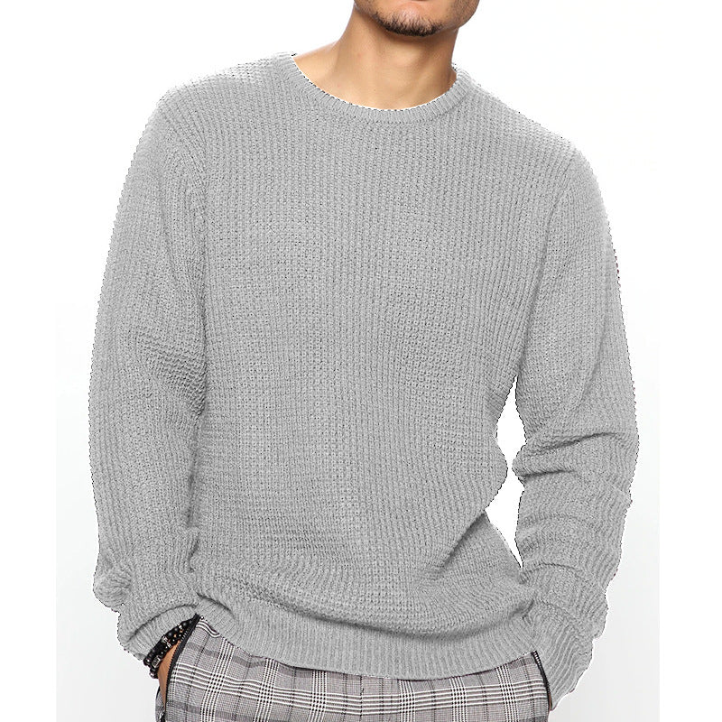 Delvoss | Men's Knit Sweater Relaxed-Fit Crew Neck