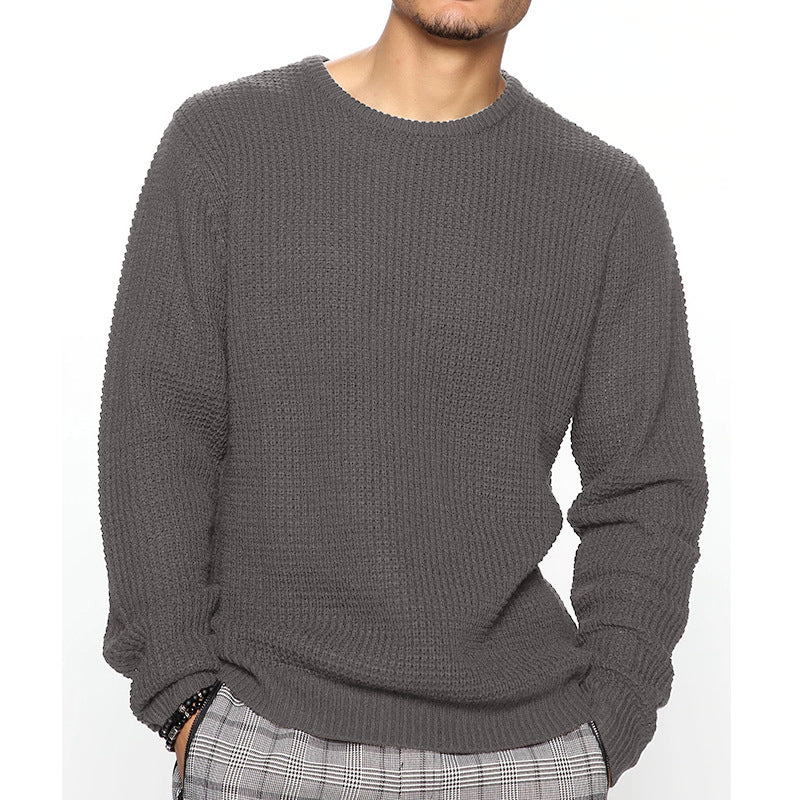 Delvoss | Men's Knit Sweater Relaxed-Fit Crew Neck