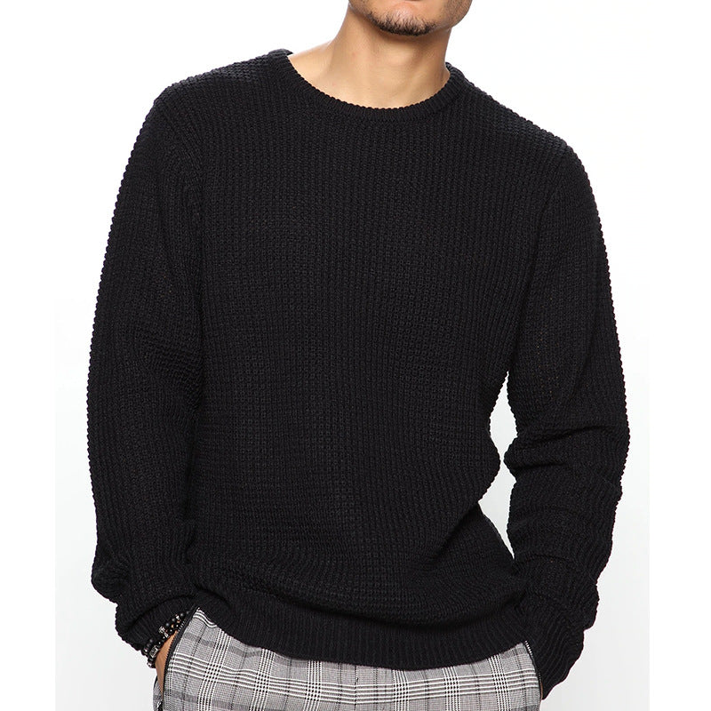 Delvoss | Men's Knit Sweater Relaxed-Fit Crew Neck
