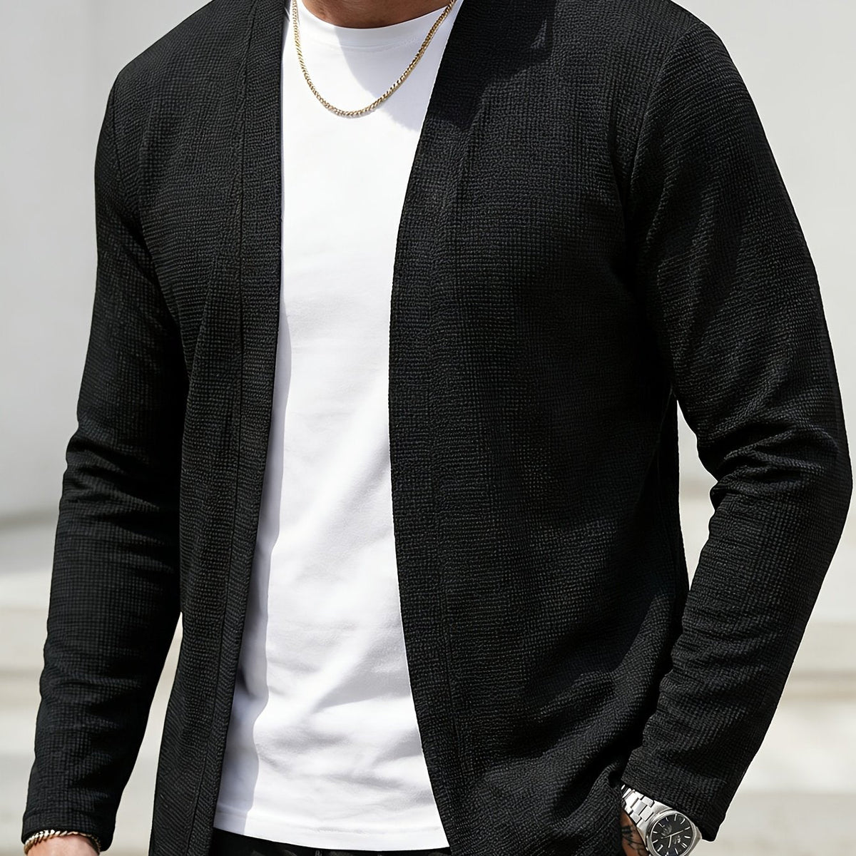 Desmond | Men's Open Front Cardigan Layering Sweater