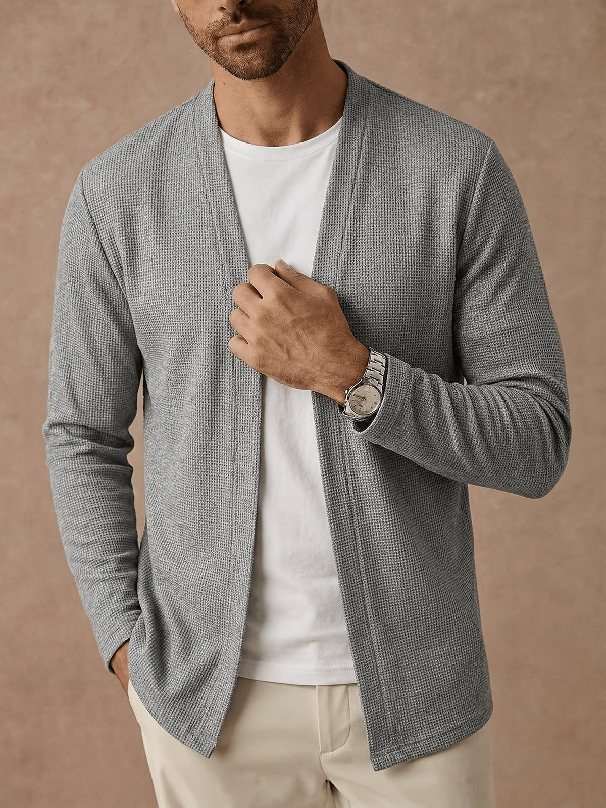 Desmond | Men's Open Front Cardigan Layering Sweater