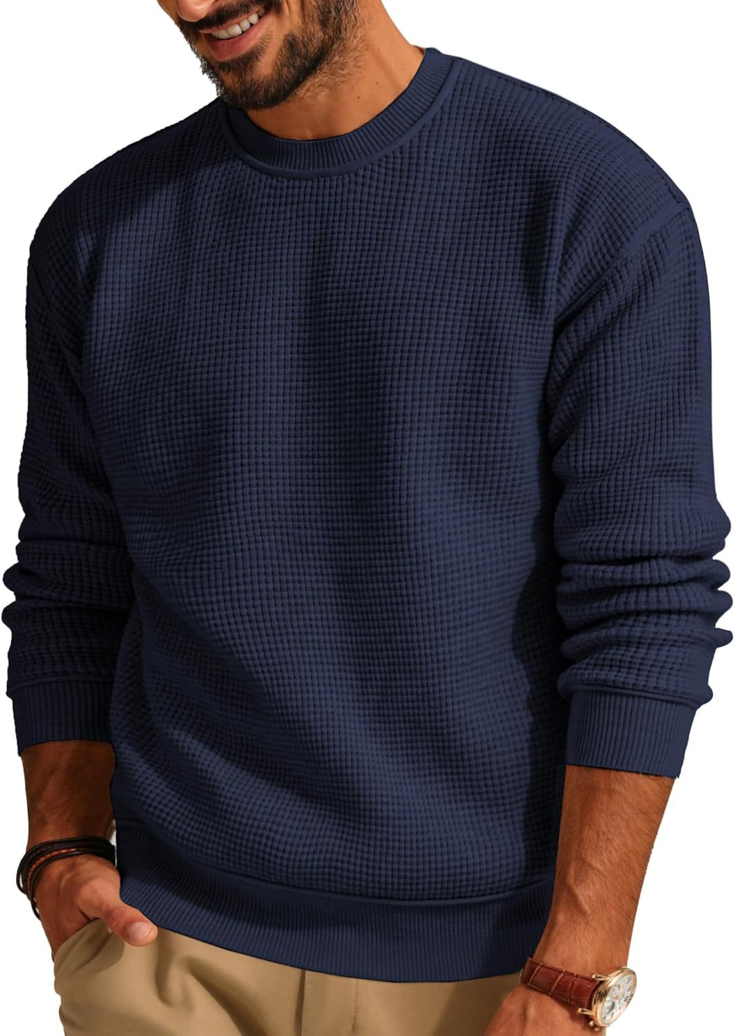 Drevon | Men's Knit Sweater Crew Neck Pullover