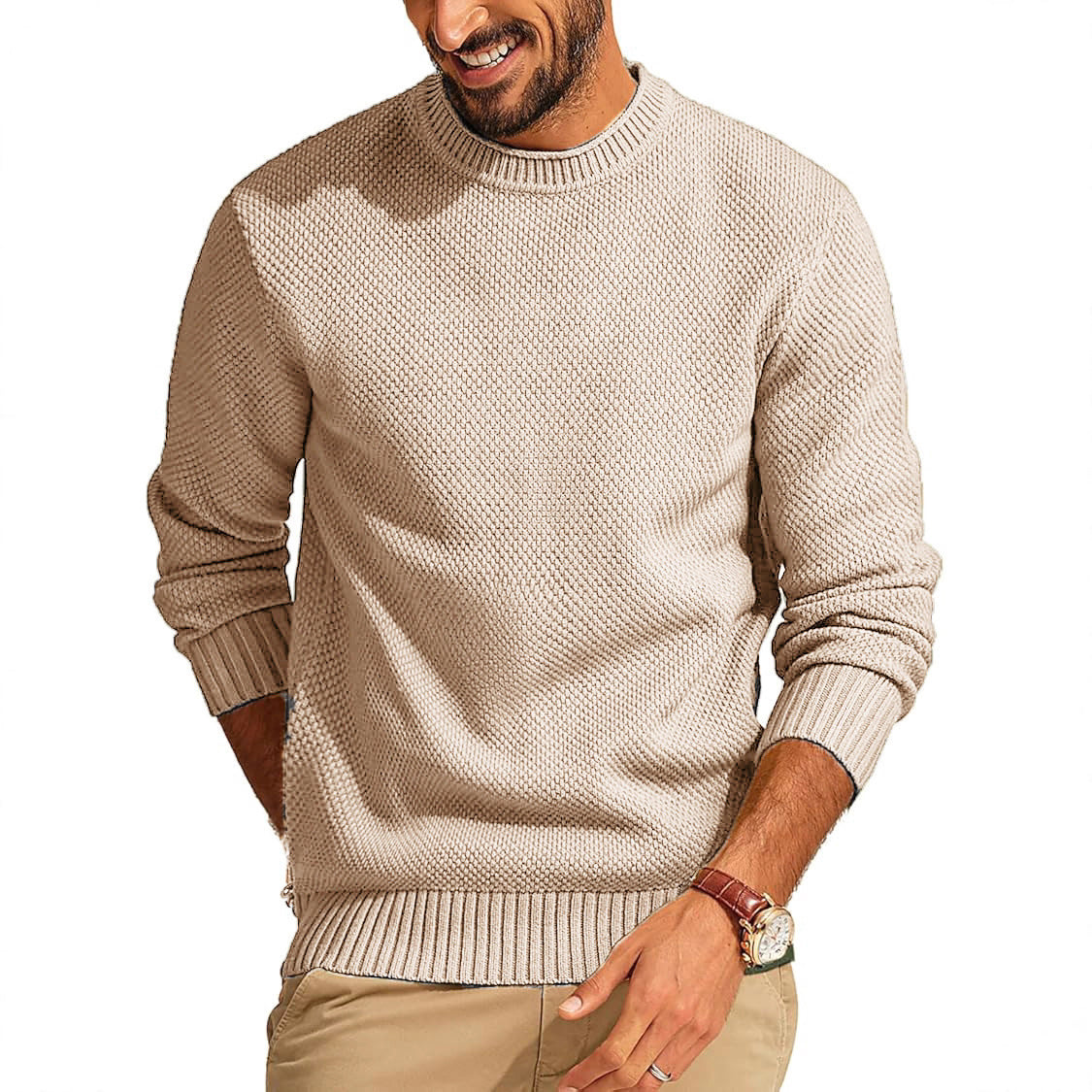 Drevon | Men's Knit Sweater Crew Neck Pullover