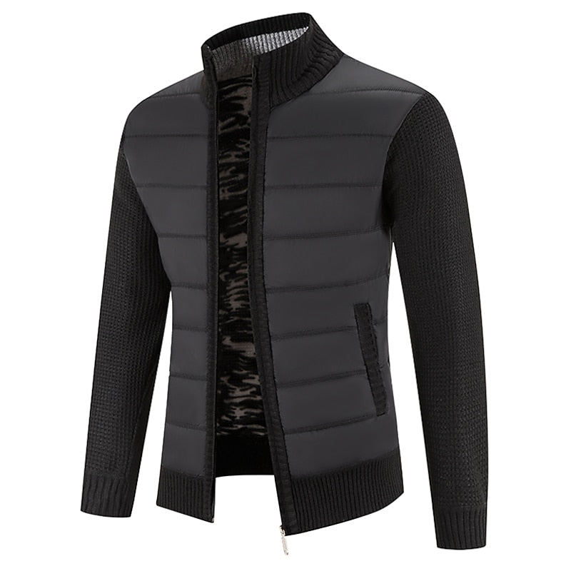 Fennick | Men's Quilted Zip-Up Cardigan