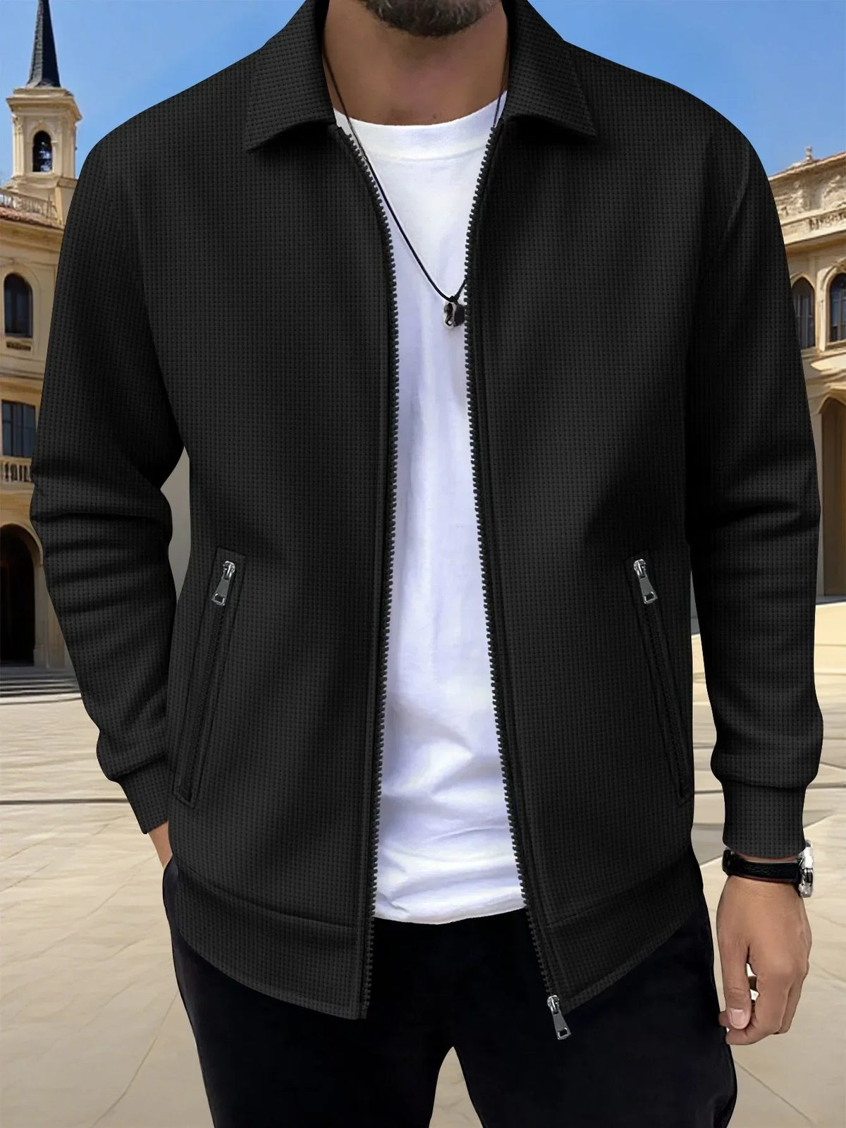 Fenrath | Men's Knit Zip-Up Sweater Jacket