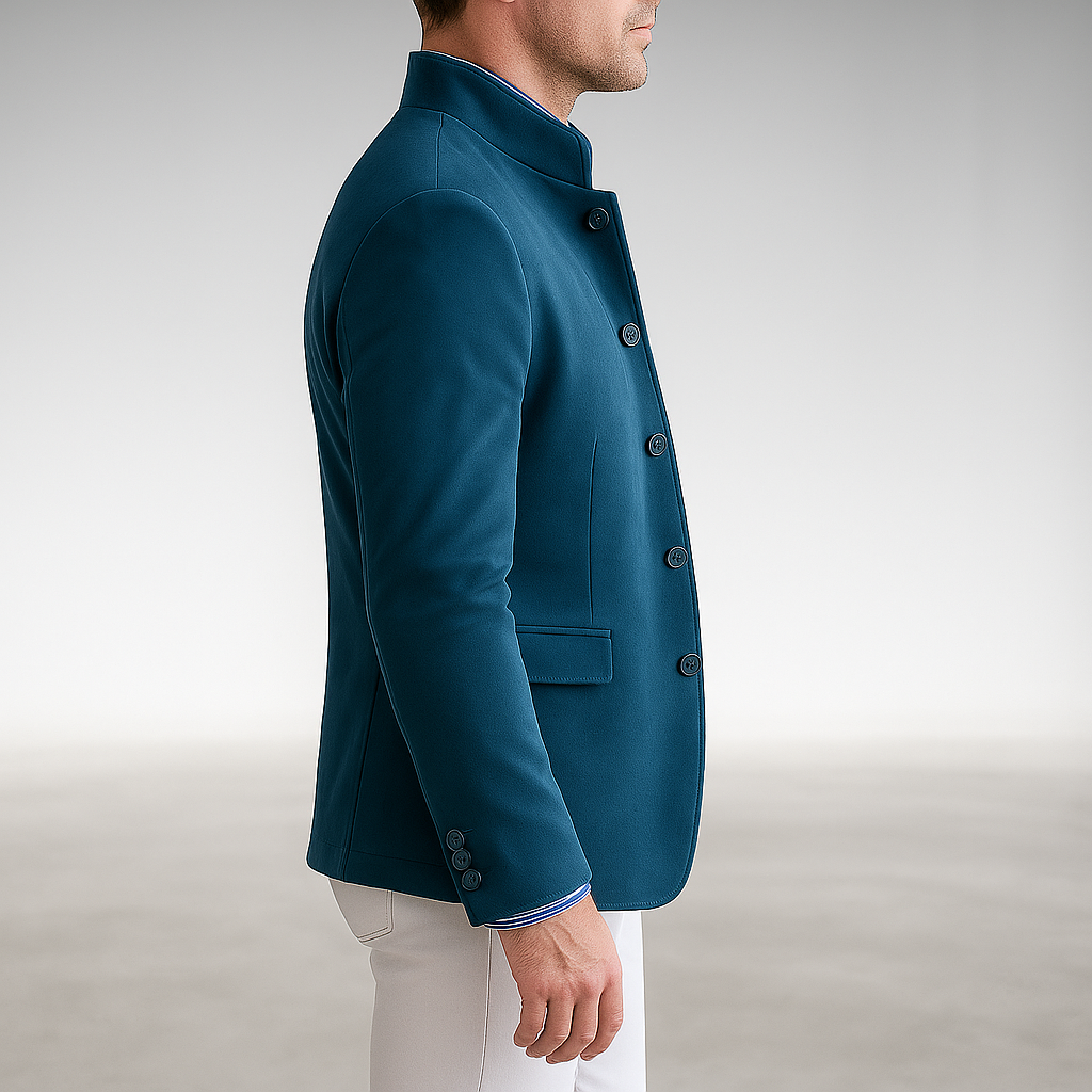 Halvorn | Men's Cardigan Blazer Mandarin Collar