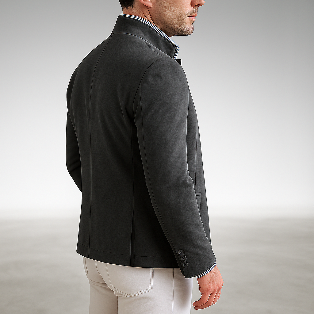 Halvorn | Men's Cardigan Blazer Mandarin Collar