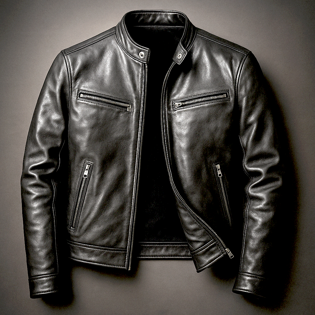 Theron | Men's Leather Biker Jacket