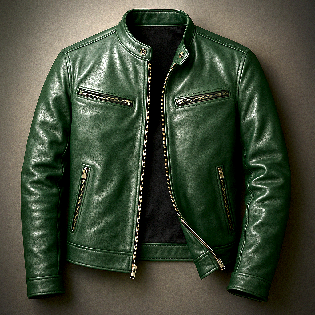 Theron | Men's Leather Biker Jacket