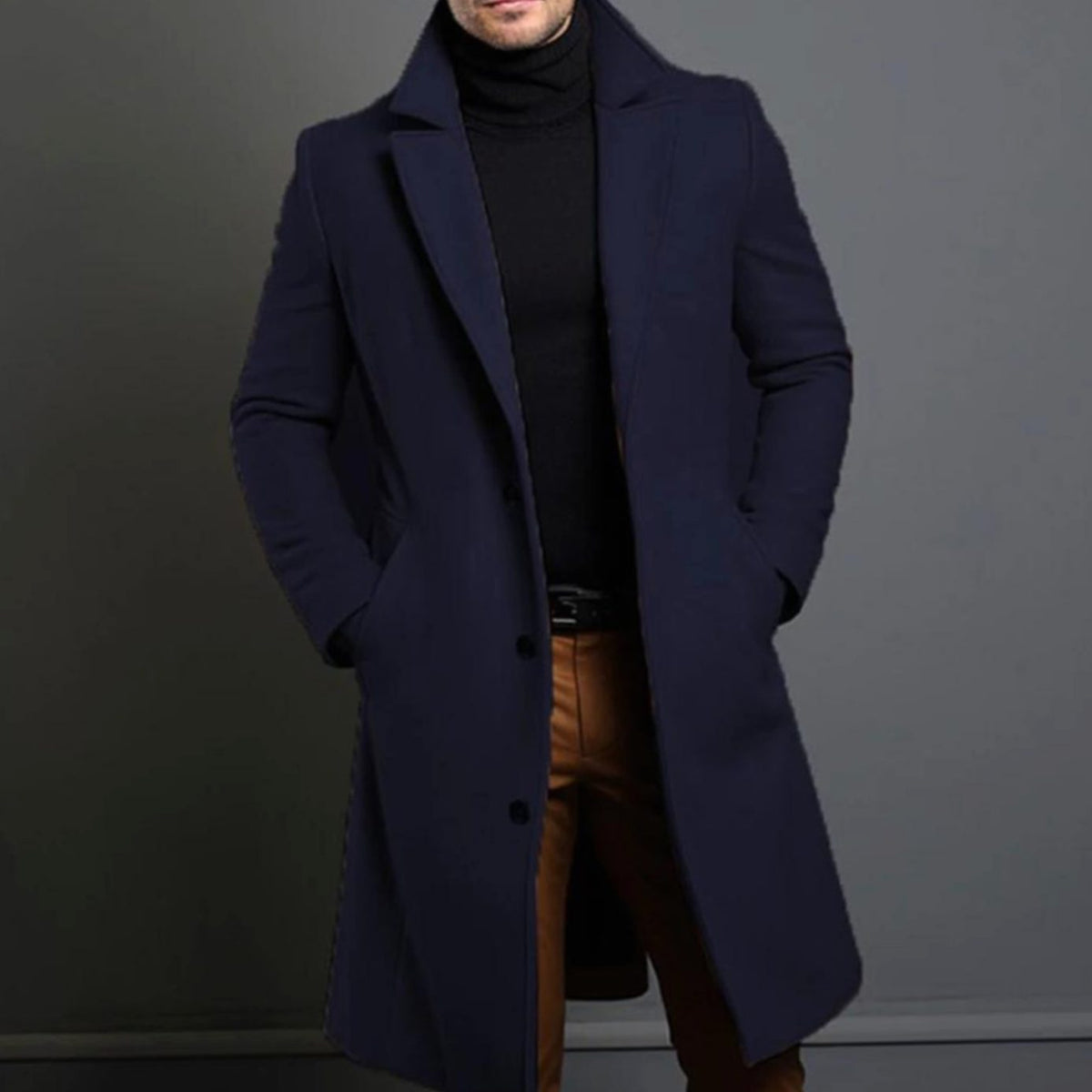 Thornvale | Men's Winter Jacket Wool Longline Overcoat