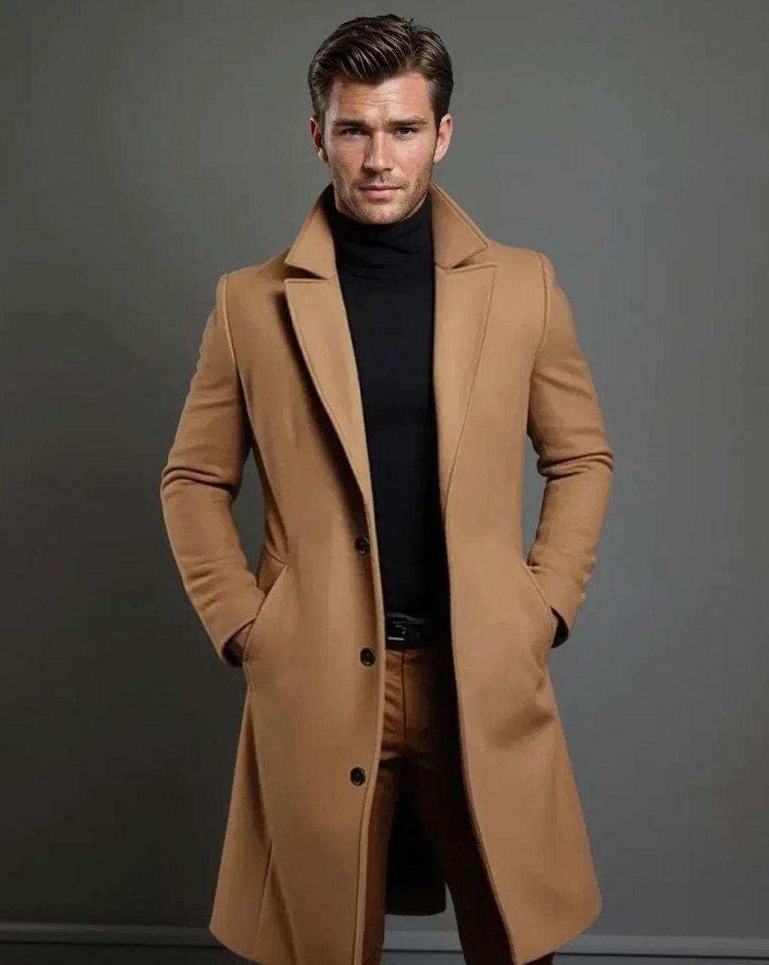 Thornvale | Men's Winter Jacket Wool Longline Overcoat