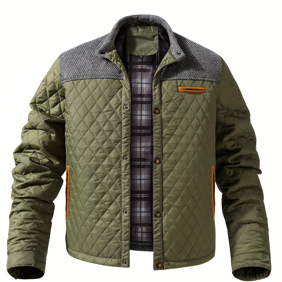 Vorryn | Men's Quilted Jacket with Stand Collar