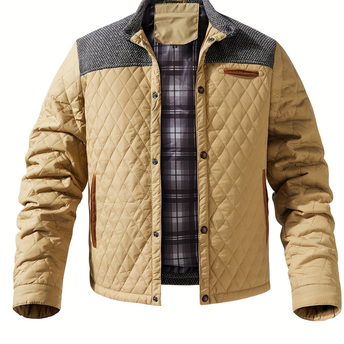 Vorryn | Men's Quilted Jacket with Stand Collar