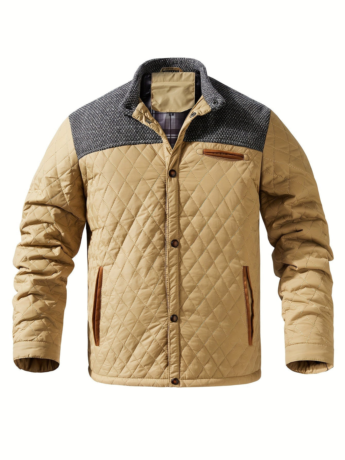 Vorryn | Men's Quilted Jacket with Stand Collar