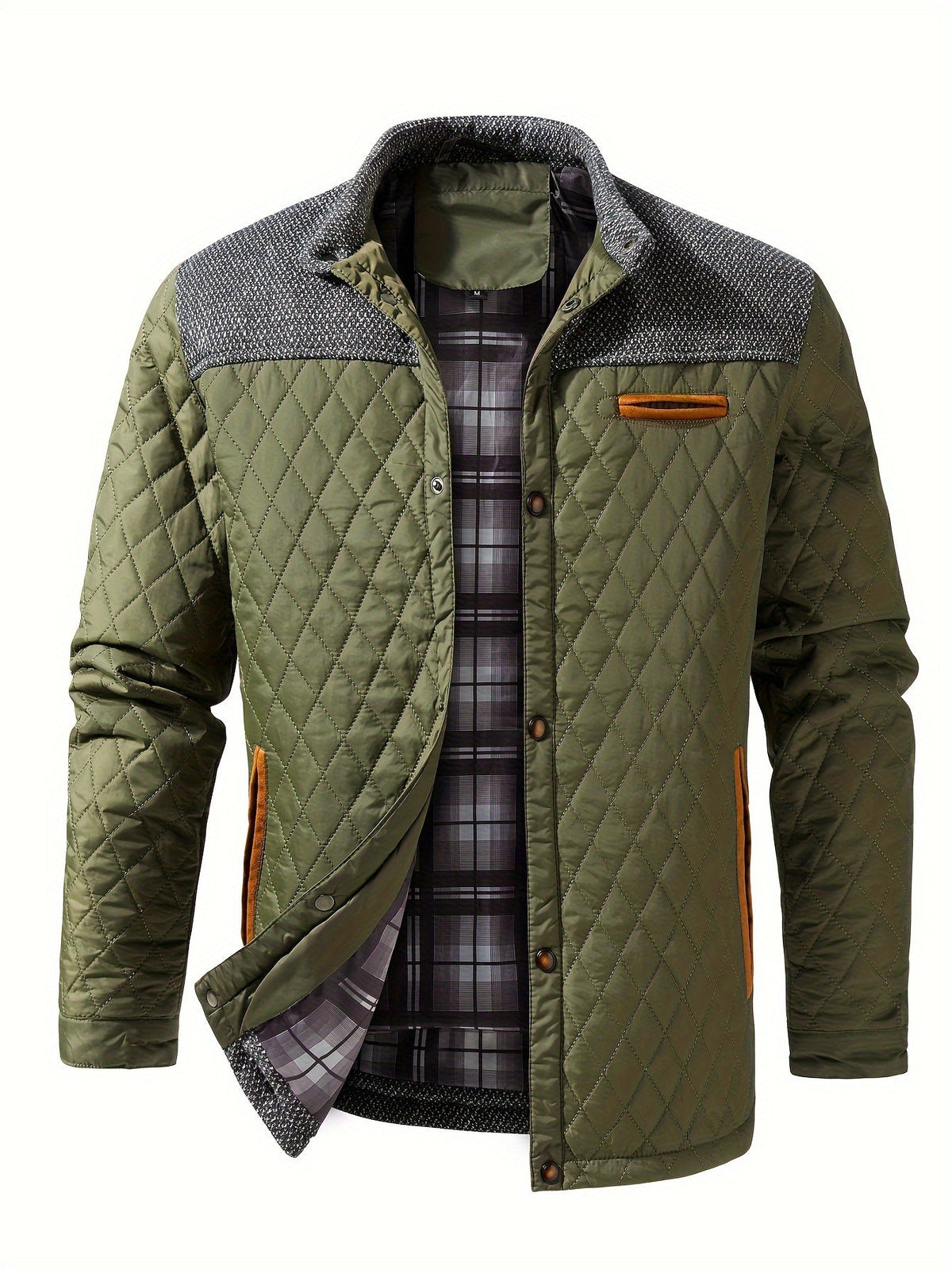 Vorryn | Men's Quilted Jacket with Stand Collar