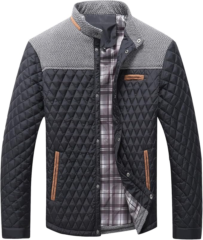 Vorryn | Men's Quilted Jacket with Stand Collar