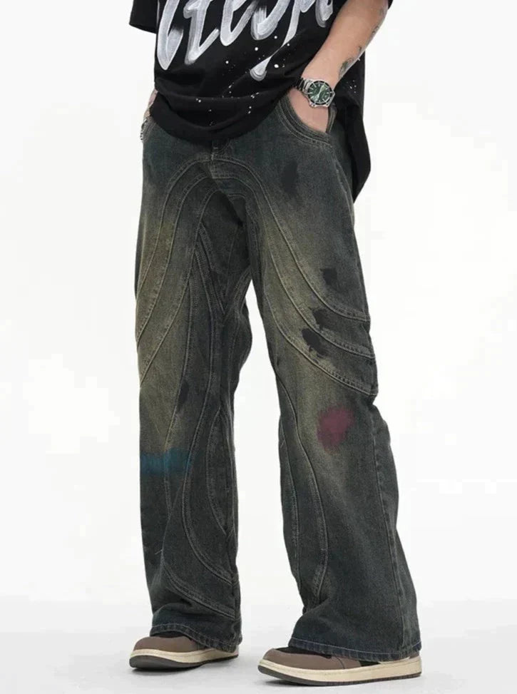 Colvran | Men's Baggy Jeans Vintage Wide Leg Denim