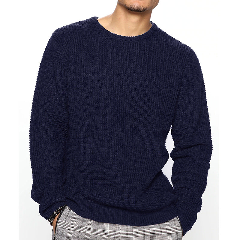 Delvoss | Men's Knit Sweater Relaxed-Fit Crew Neck