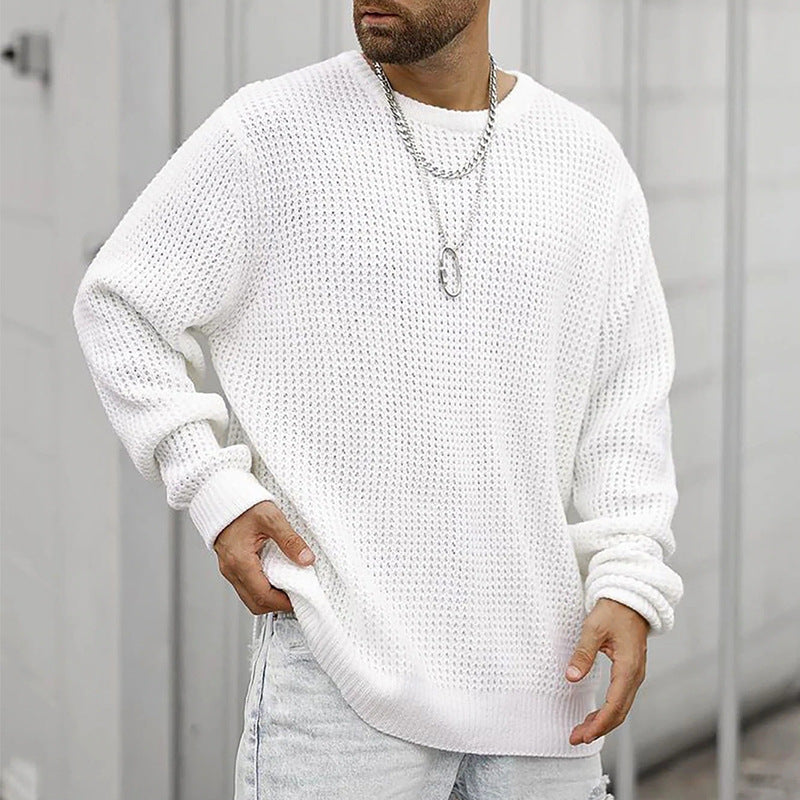 Delvoss | Men's Knit Sweater Relaxed-Fit Crew Neck
