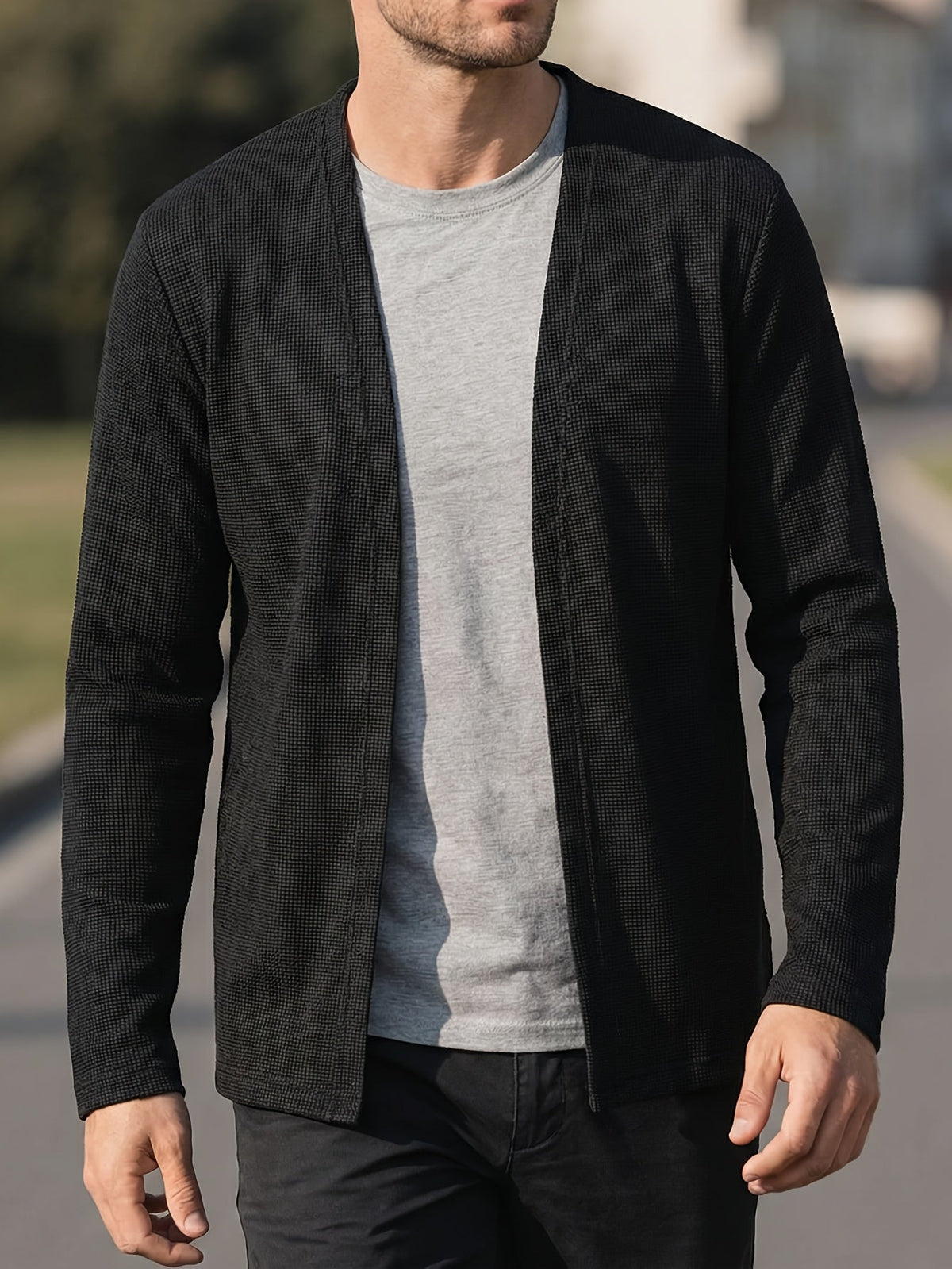 Desmond | Men's Open Front Cardigan Layering Sweater
