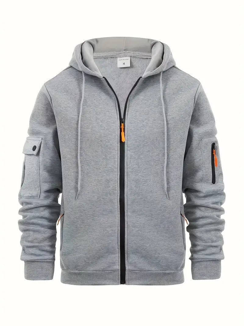 Drevane | Men's Zip-Up Hoodie with Pockets