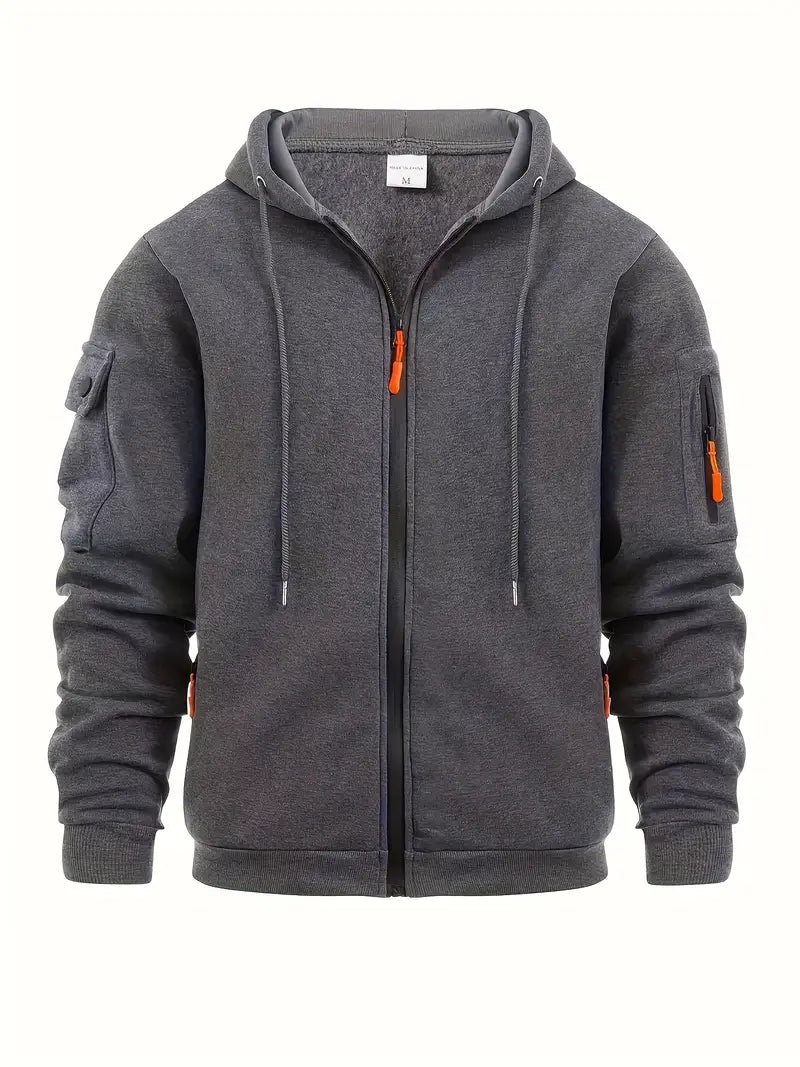 Drevane | Men's Zip-Up Hoodie with Pockets