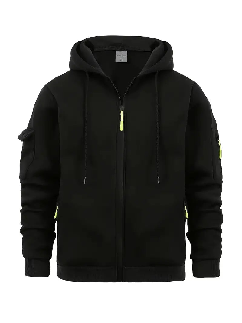 Drevane | Men's Zip-Up Hoodie with Pockets