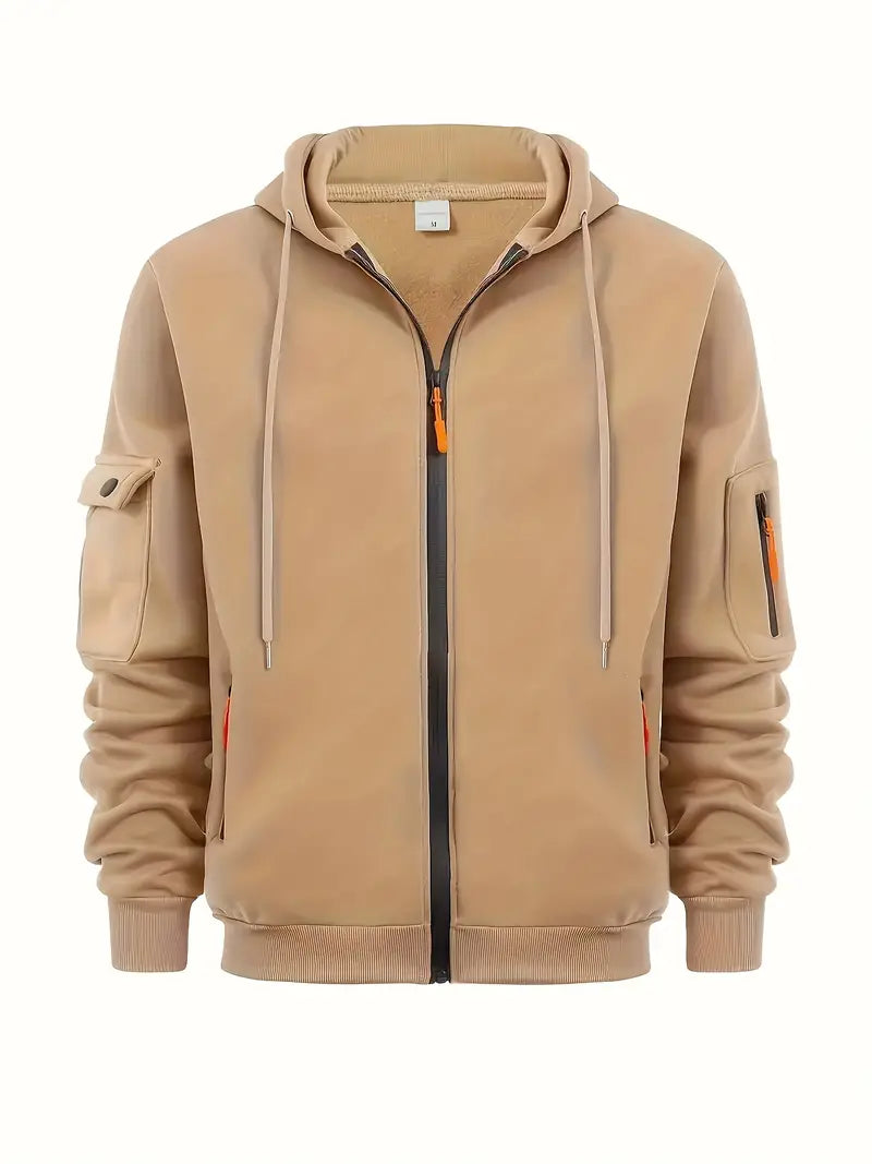 Drevane | Men's Zip-Up Hoodie with Pockets