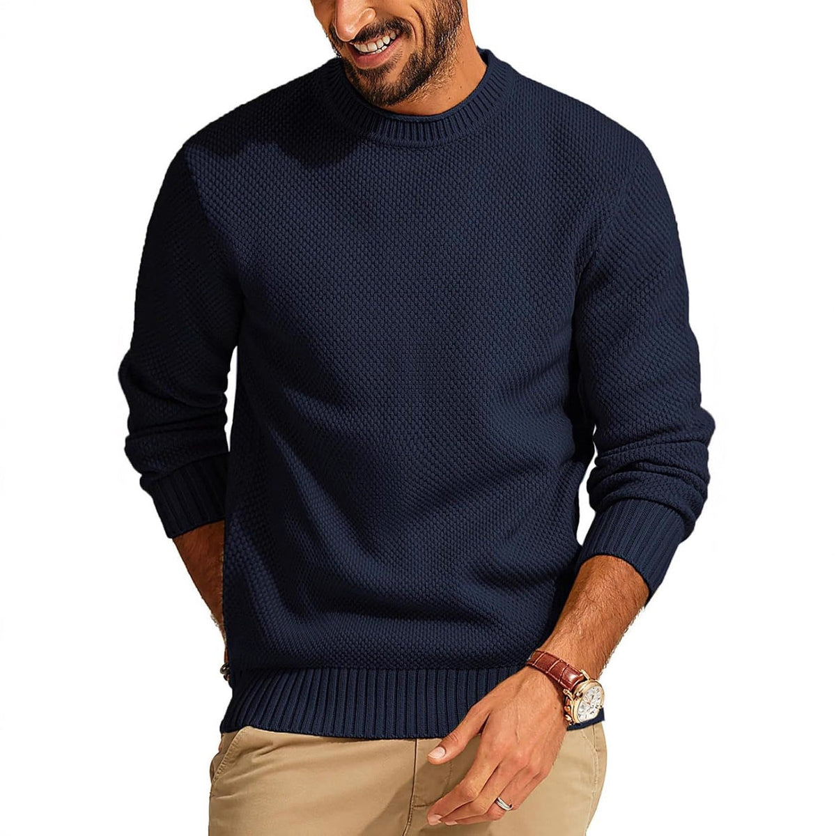Drevon | Men's Knit Sweater Crew Neck Pullover