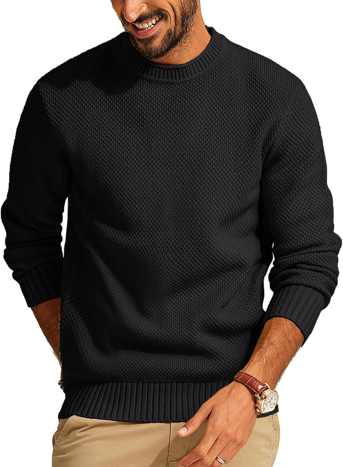 Drevon | Men's Knit Sweater Crew Neck Pullover