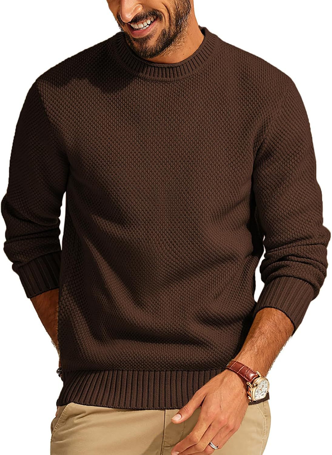 Drevon | Men's Knit Sweater Crew Neck Pullover