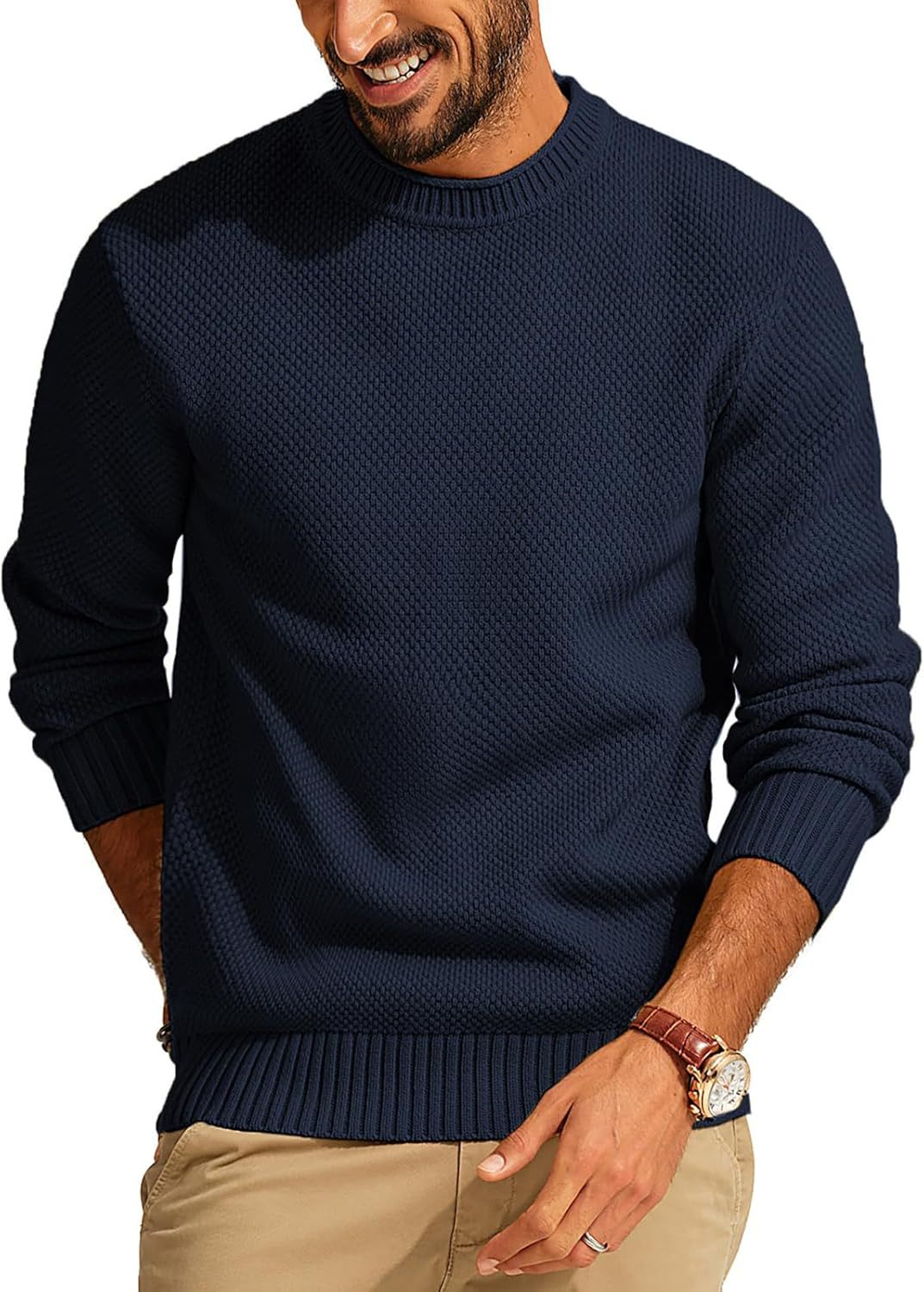Drevon | Men's Knit Sweater Crew Neck Pullover