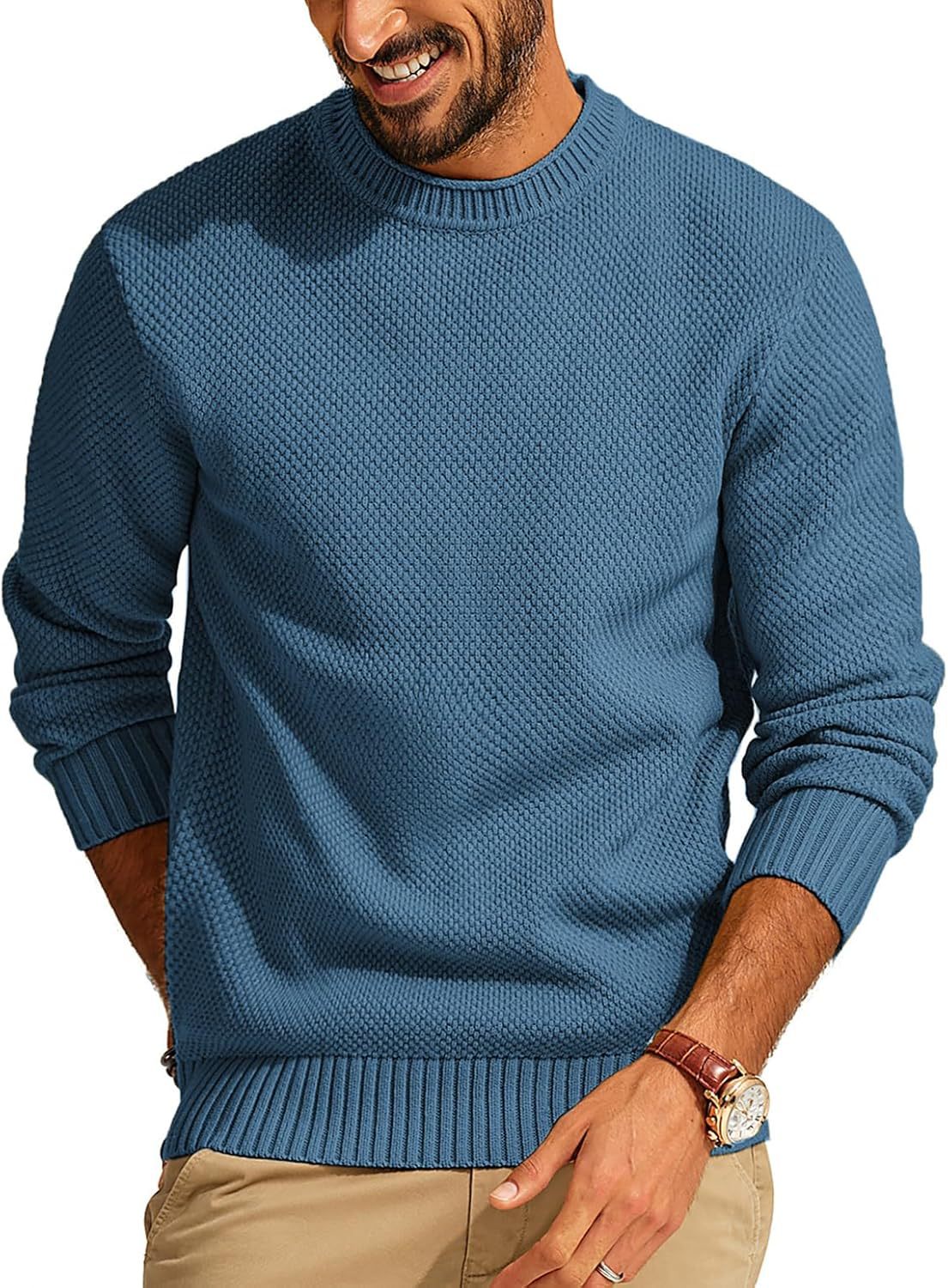 Drevon | Men's Knit Sweater Crew Neck Pullover