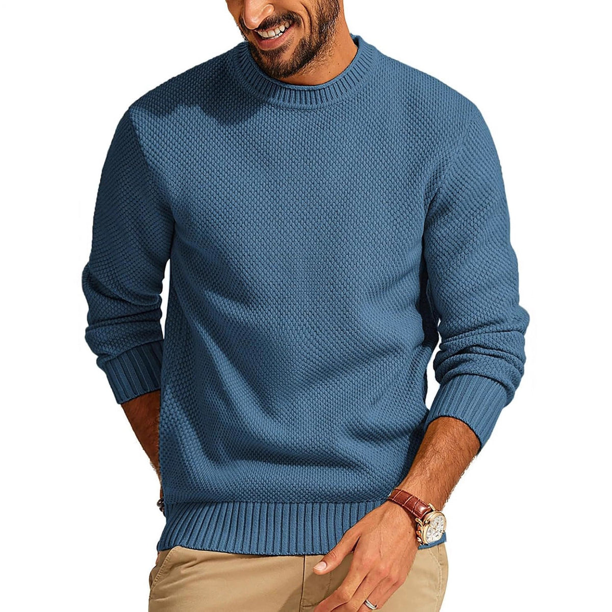 Drevon | Men's Knit Sweater Crew Neck Pullover