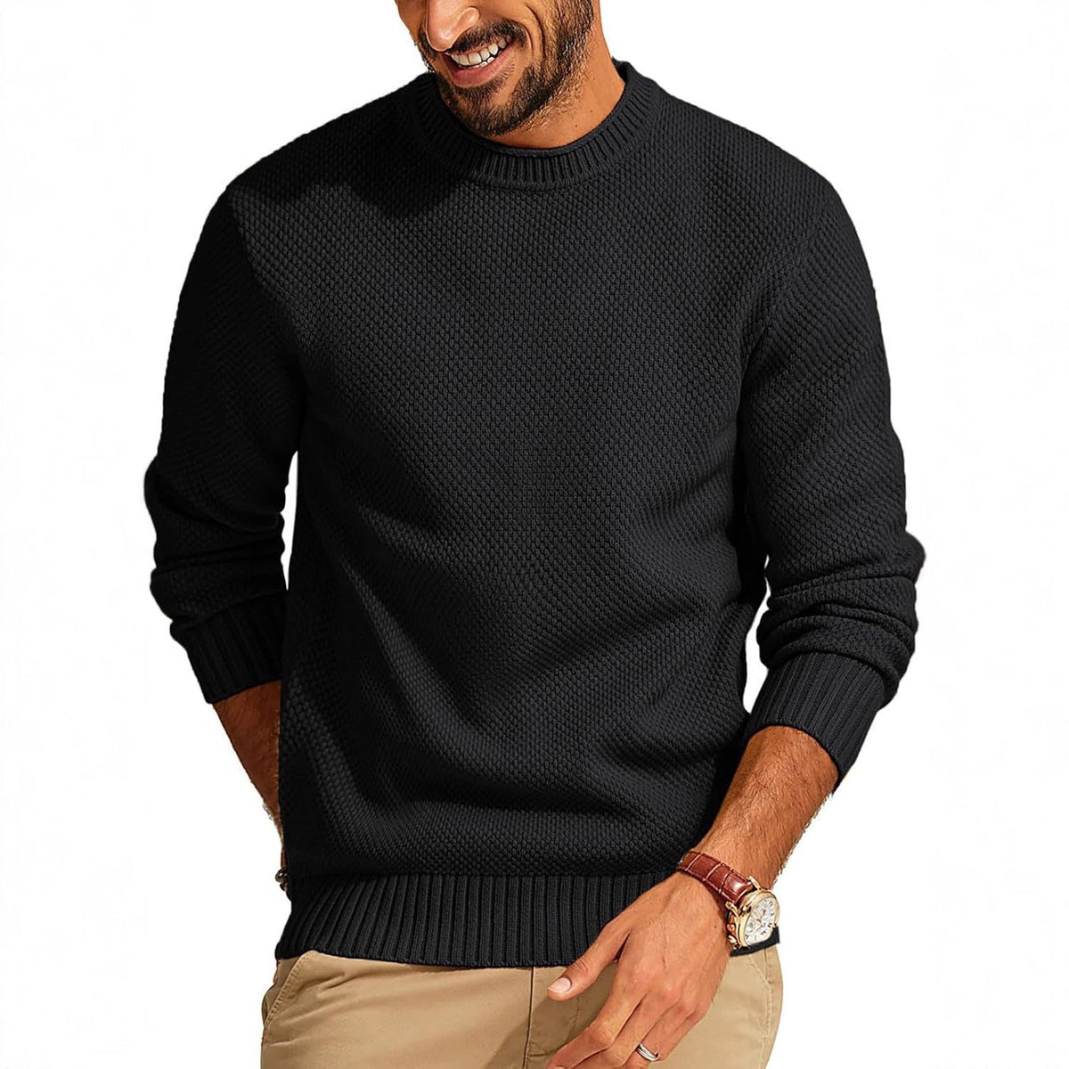 Drevon | Men's Knit Sweater Crew Neck Pullover