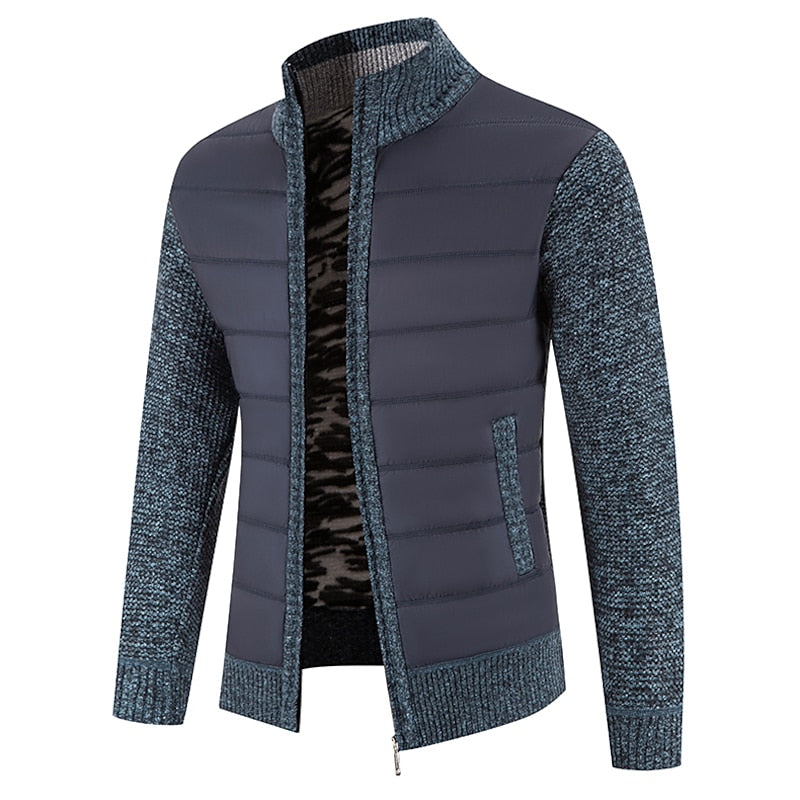 Fennick | Men's Quilted Zip-Up Cardigan