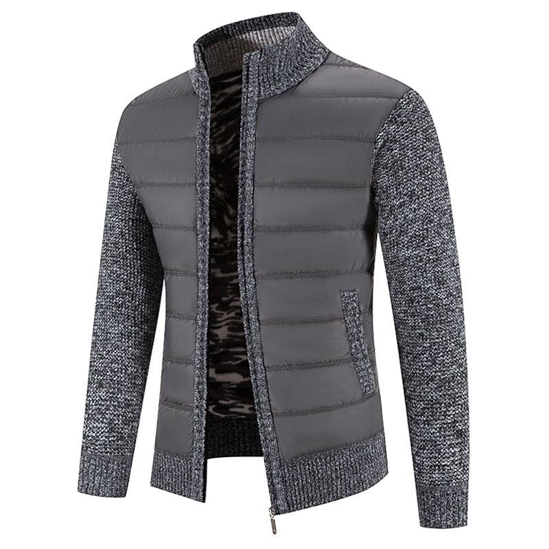 Fennick | Men's Quilted Zip-Up Cardigan