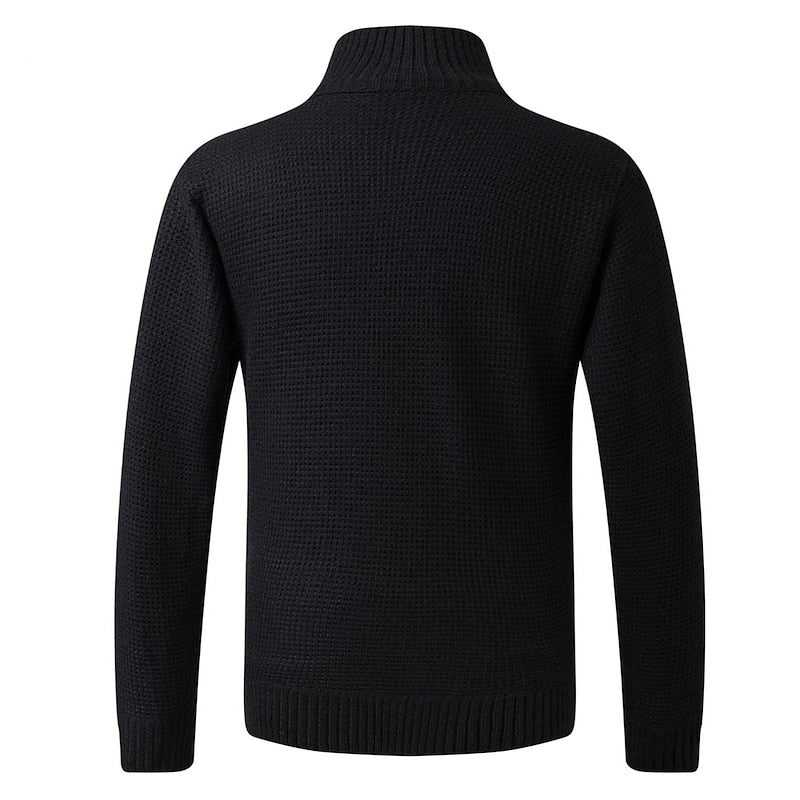 Fennick | Men's Quilted Zip-Up Cardigan