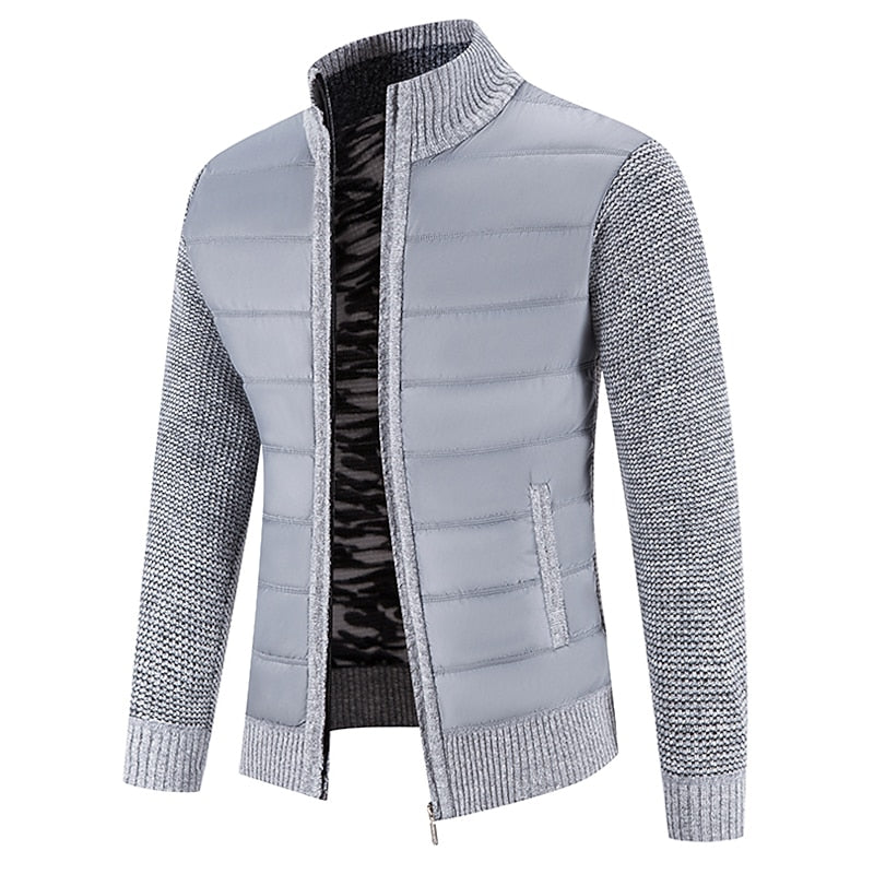 Fennick | Men's Quilted Zip-Up Cardigan