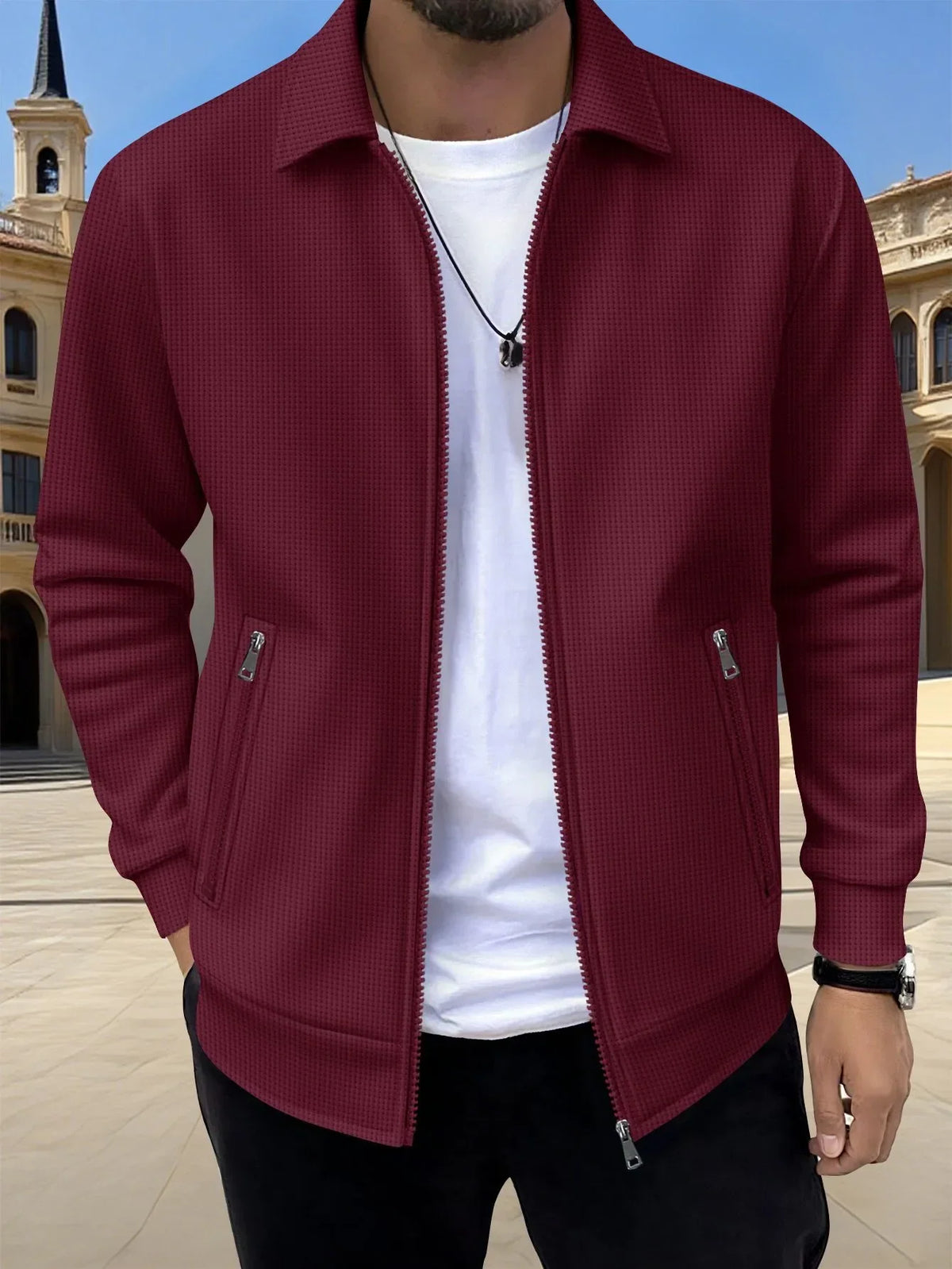 Fenrath | Men's Knit Zip-Up Sweater Jacket