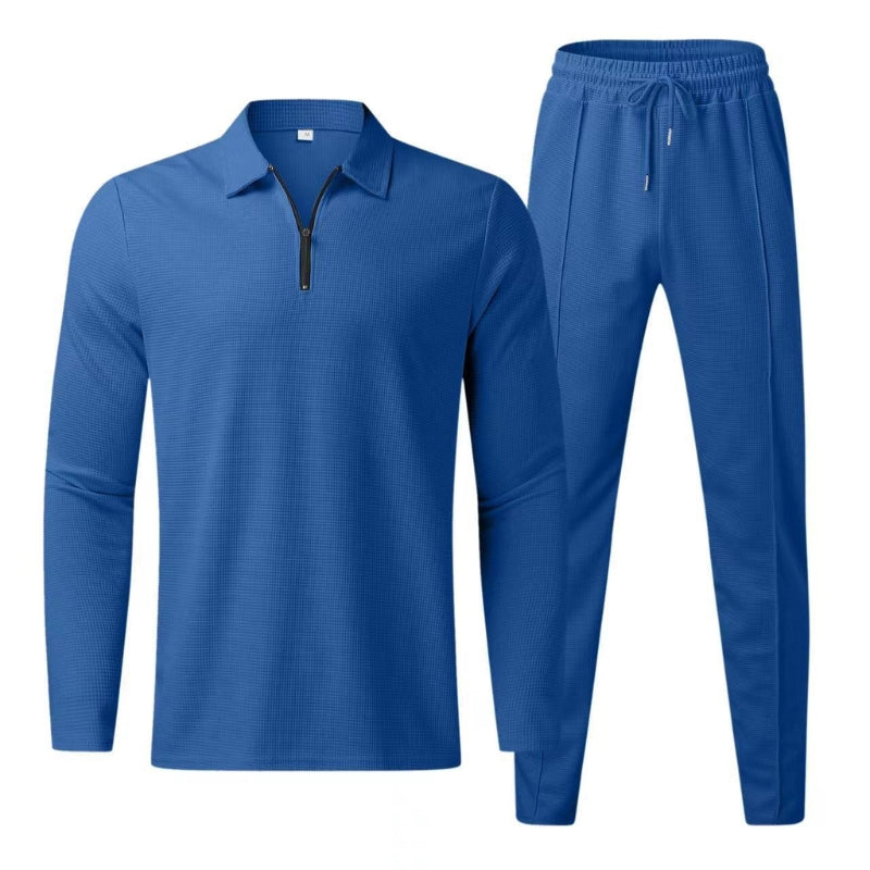 Nael | Men's Quarter Zip Polo Tracksuit Set