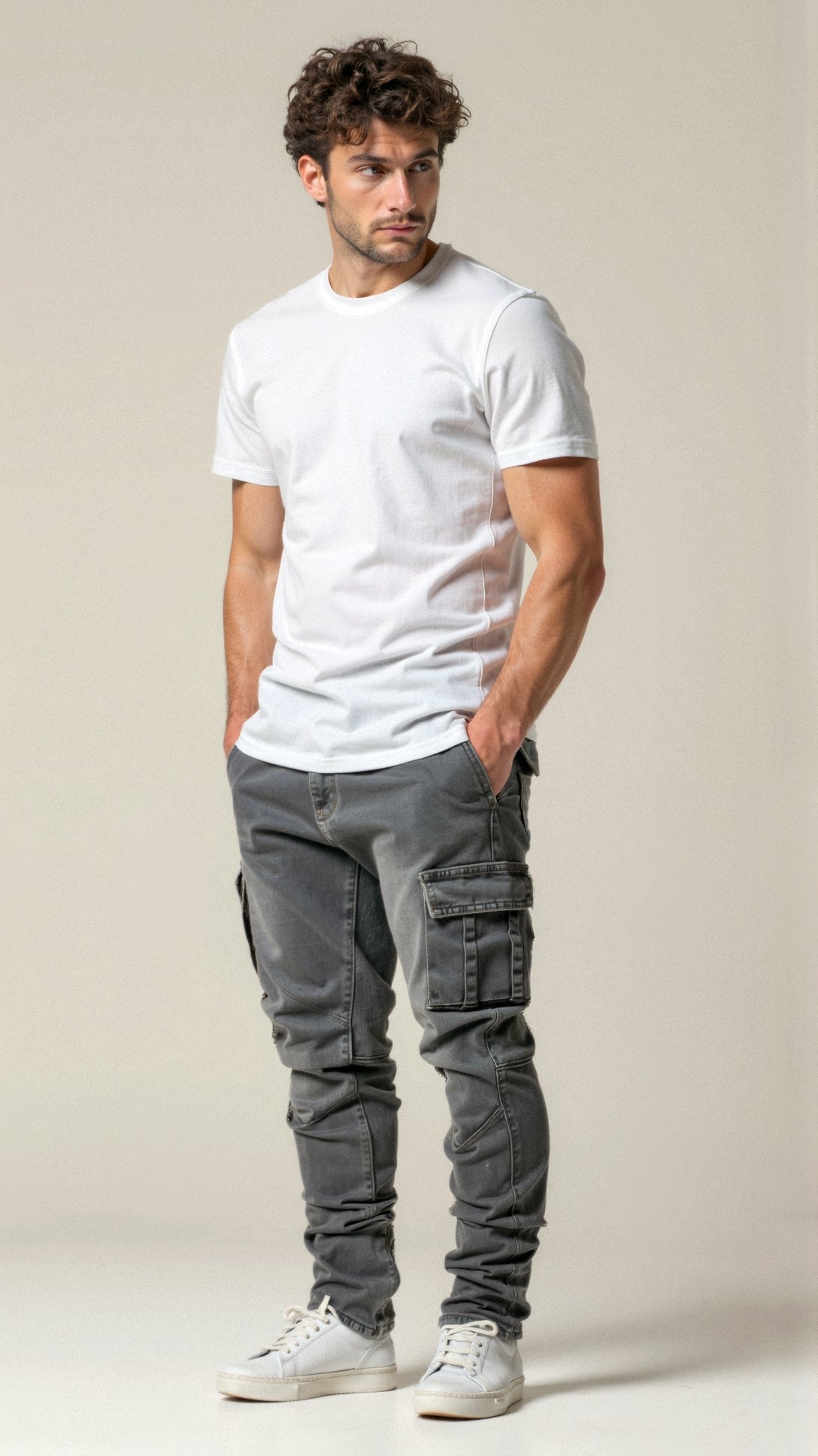 Rocco | Men's Slim Fit Stacked Cargo Jeans