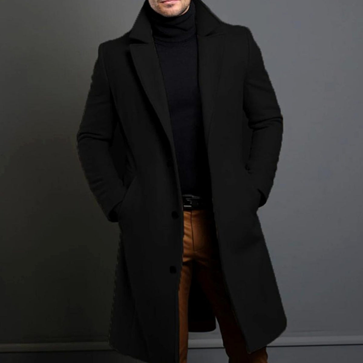 Thornvale | Men's Winter Jacket Wool Longline Overcoat