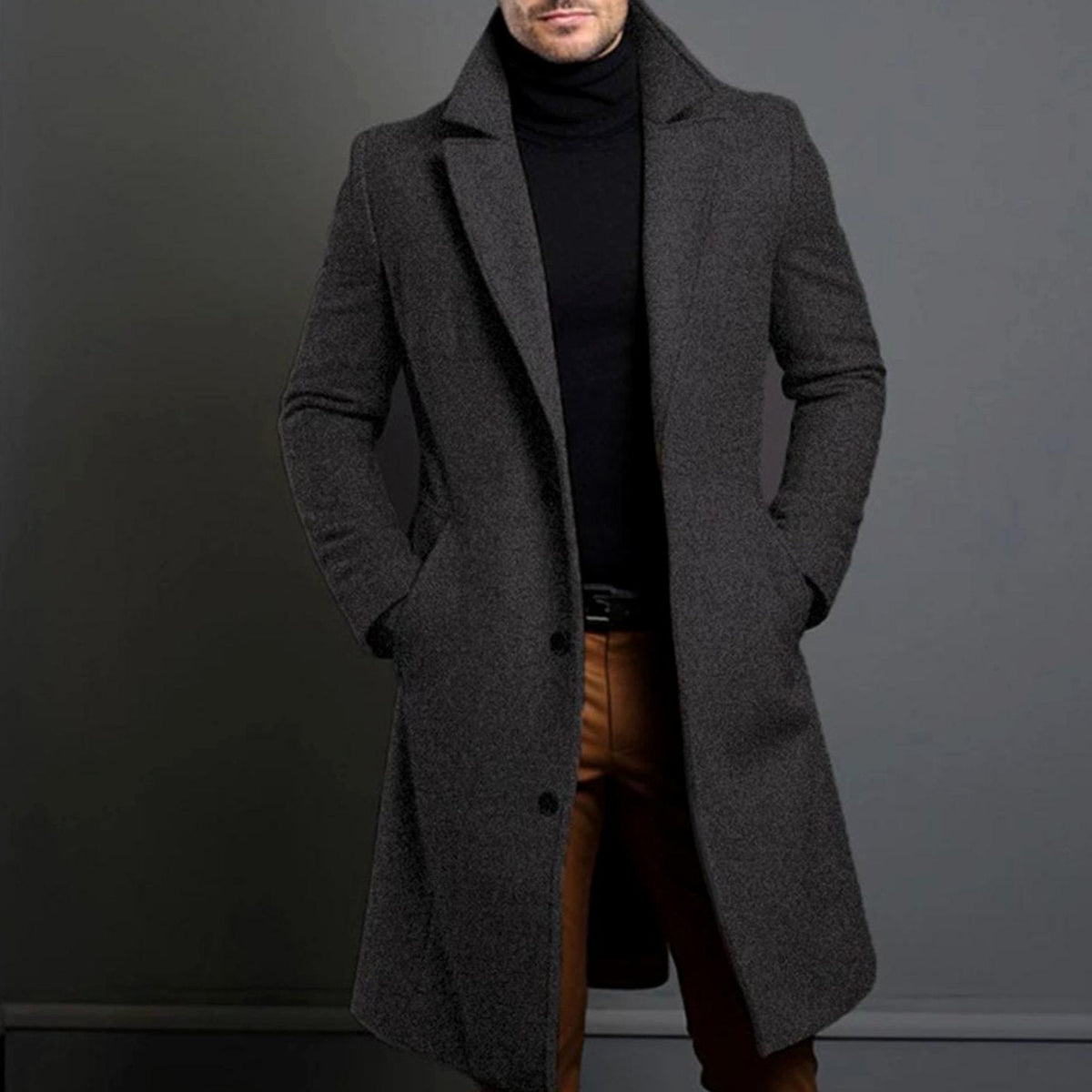 Thornvale | Men's Winter Jacket Wool Longline Overcoat