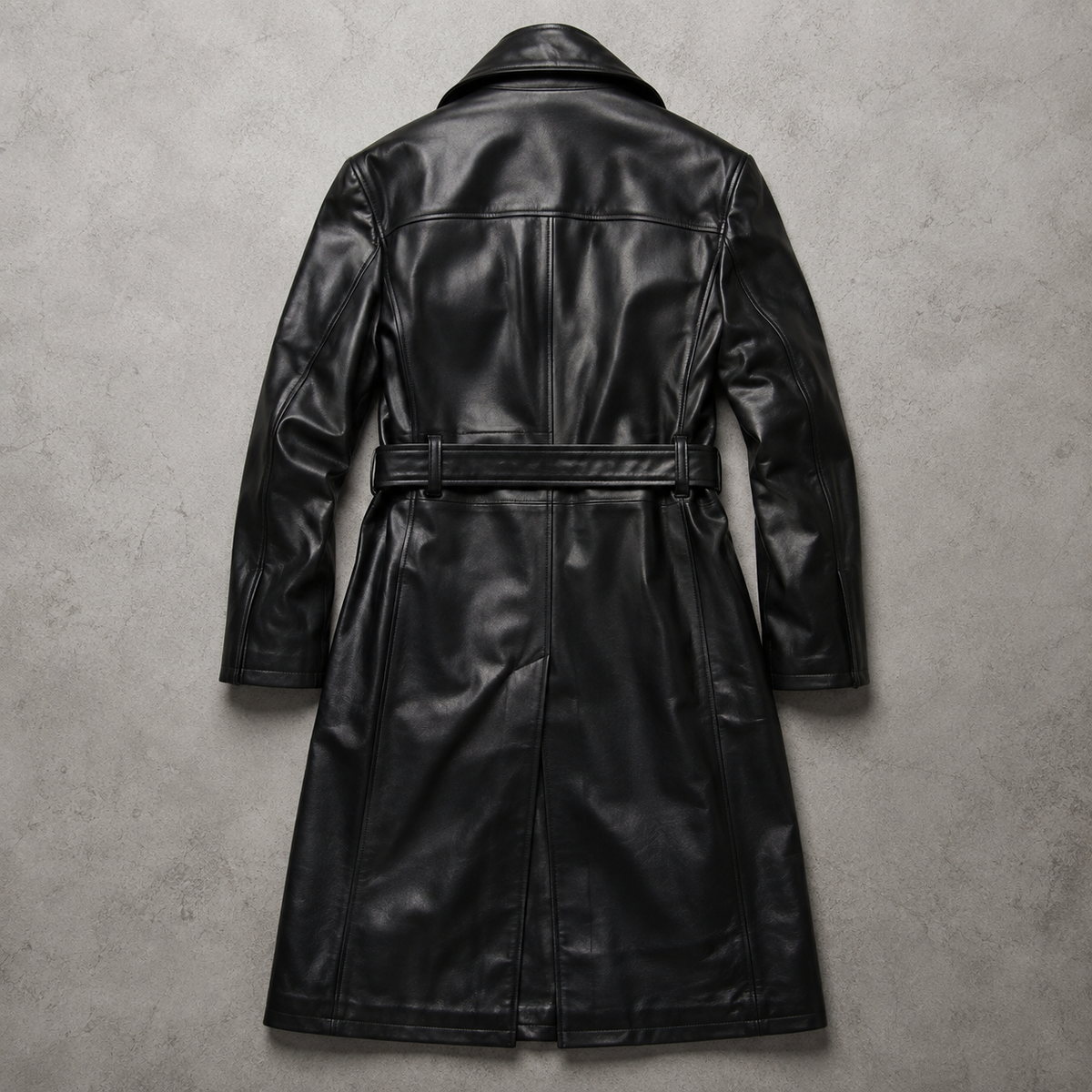 Valdron | Men's Winter Coat Long Leather Trench