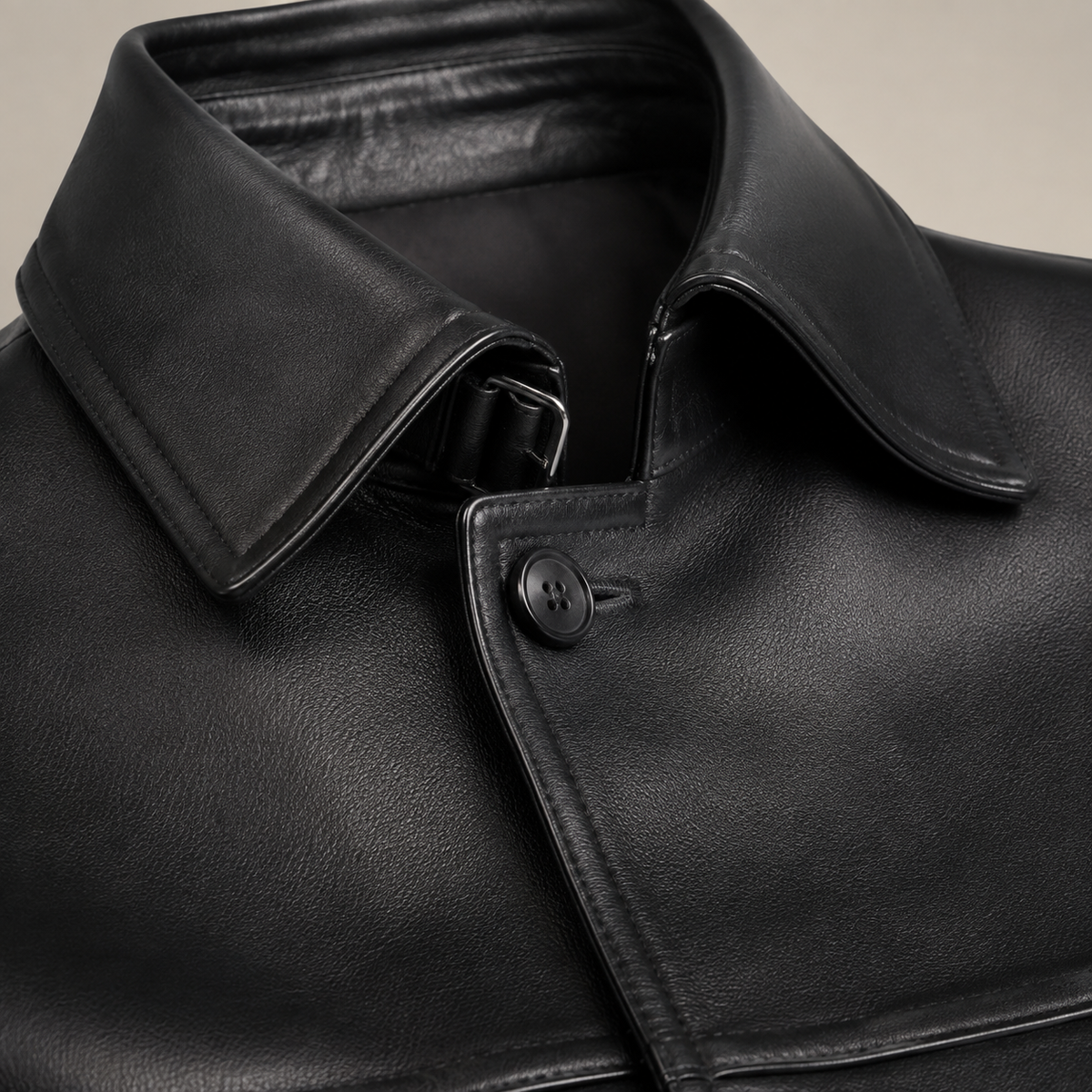 Valdron | Men's Winter Coat Long Leather Trench