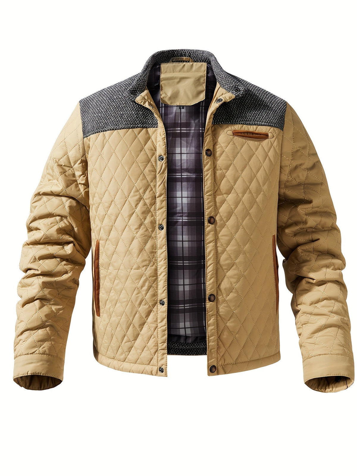 Vorryn | Men's Quilted Jacket with Stand Collar