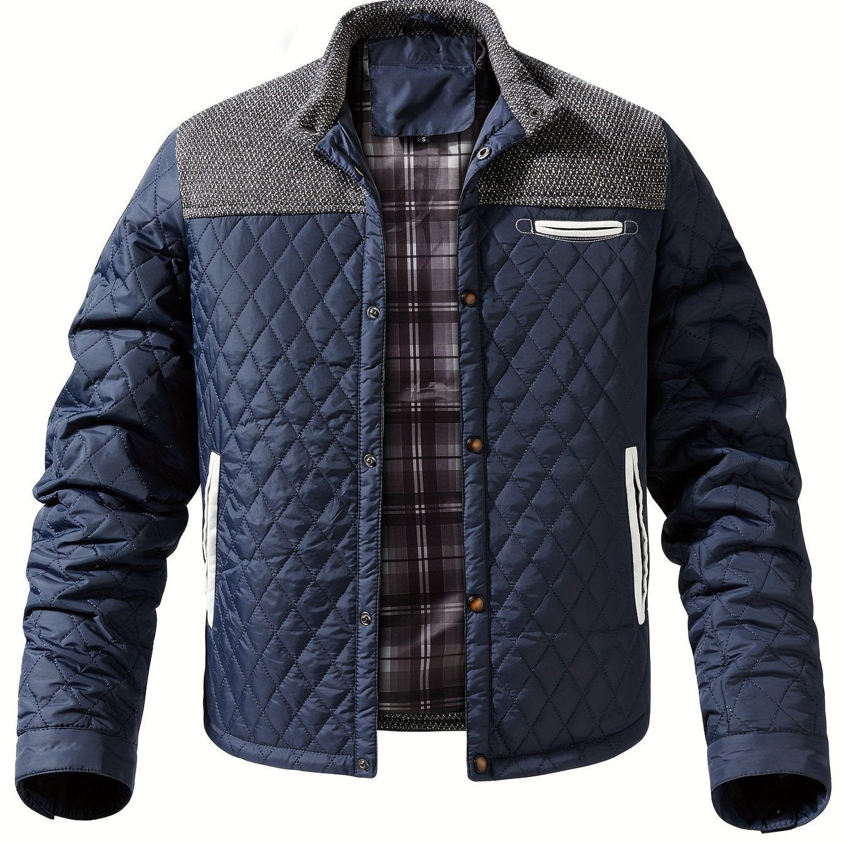 Vorryn | Men's Quilted Jacket with Stand Collar